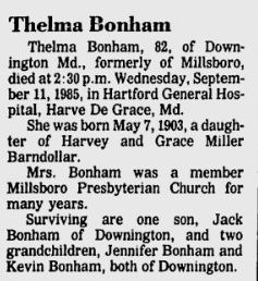 Thelma Bonham